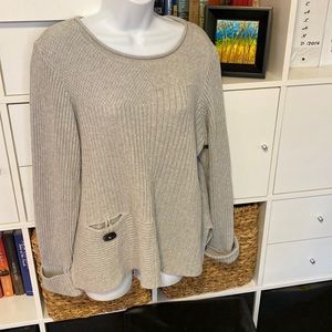 Habitat Sweater, lt grey pull over cotton  EUC